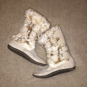 Faux fur winter boots